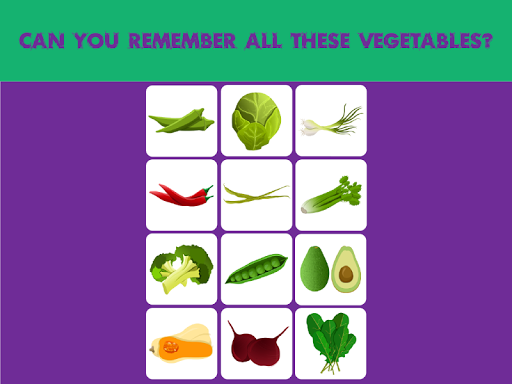 【免費教育App】Vegetables Match: Memory Game-APP點子