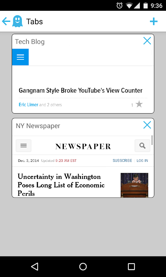 Ghostery Privacy Browser - screenshot