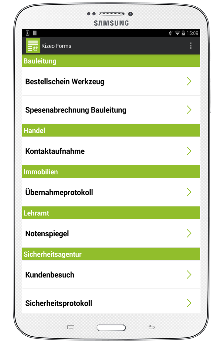 Android application Kizeo Forms 2011 screenshort