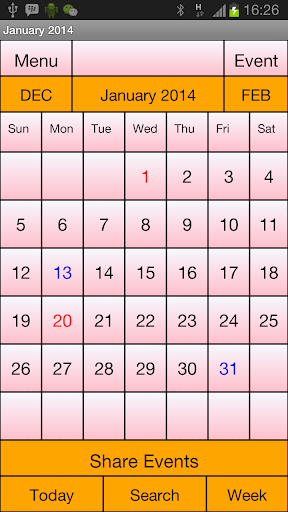 Calendar Me USA 2014
