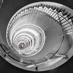 Spiral Surprise  5908   by Karen Celella - Buildings & Architecture Office Buildings & Hotels