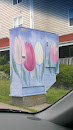 Tulips Painted Electrical Junction Main Ave and Ford St.