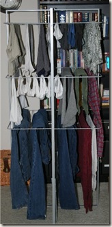 drying rack in use