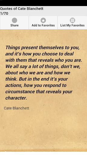 Quotes of Cate Blanchett