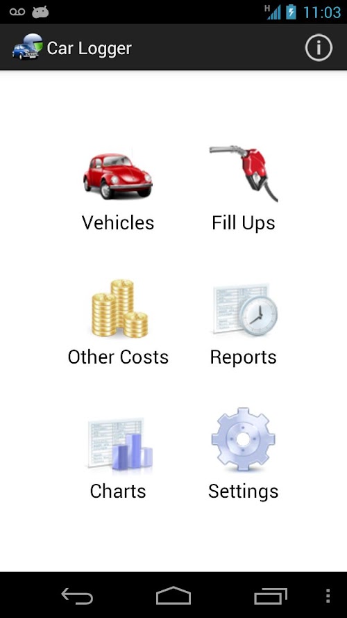 Android application Car Logger License screenshort