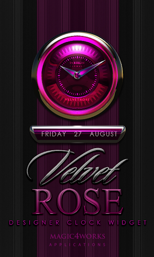 Velvet Rose Clock Widget