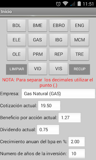 Calculadora Rentabilidad RV