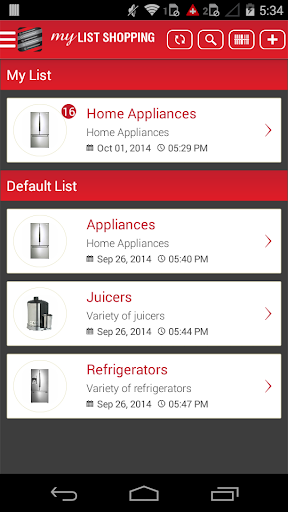 My List Shopping