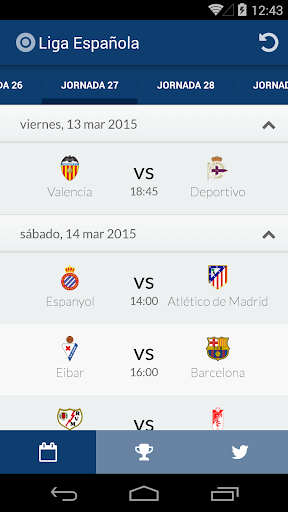 Resultados Liga BBVA