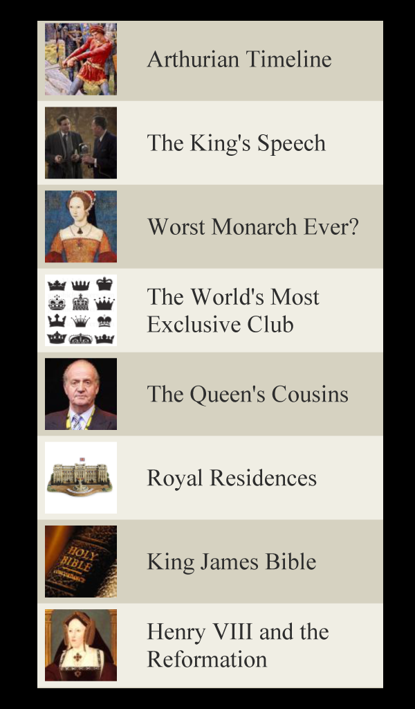 British Royal Family Lists Screen 3