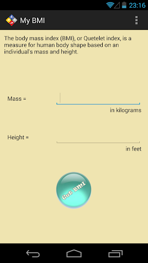 My BMI : Your BMI Calculator