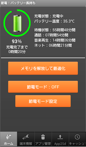 節電！バッテリー長持ち スマホ最適化アプリ