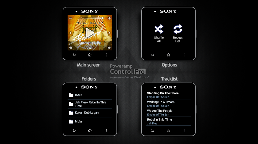 PowerampControl Pro SmartWatch Screen 1