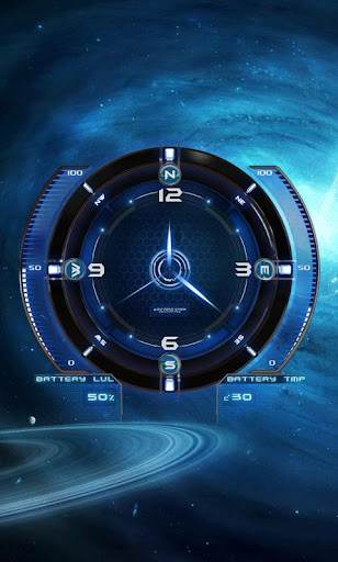 Blue Theme Planet Compass LWP