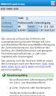 BEMA und GOZ quick & easy Screenshots 1