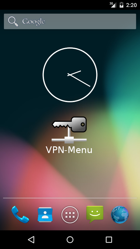 Android application VPN-Menu Pro screenshort