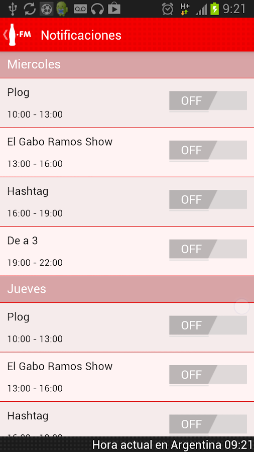 Coca-Cola FM Argentina - screenshot