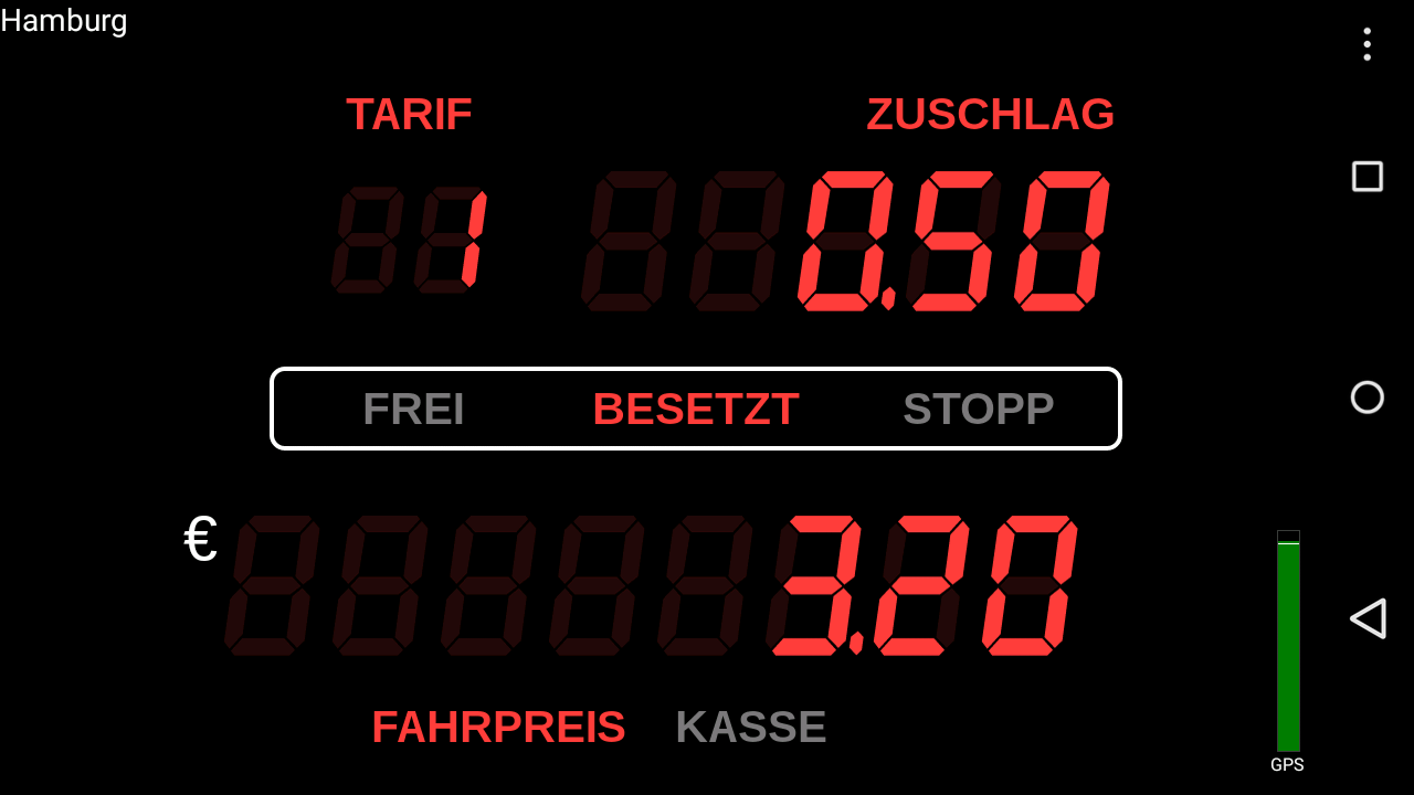 Android application Taximeter screenshort