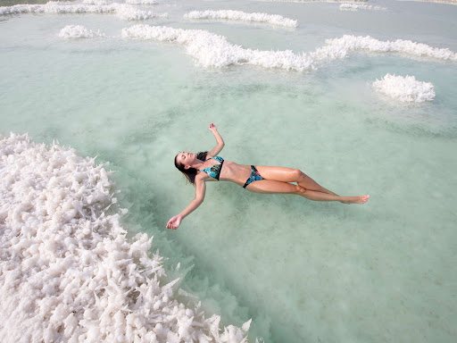 girl-float-dead-sea-Israel-2 - Look, no tricks! Dive in and float in Israel's Dead Sea.