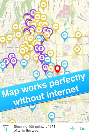 Zagreb Croatia Offline Map