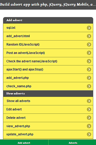 jQuery Mobile and php apps