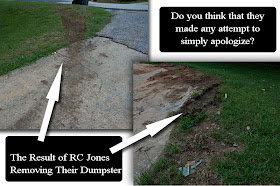The RC Jones Company of Greenville South Carolina Destroyed Part of My Yard