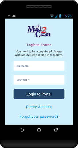 Maid2Clean Cleaner Portal