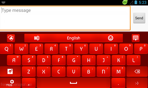 GO Keyboard Red Rose Screenshots 0