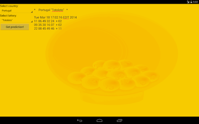 Lotto Forecast Screen 3