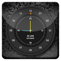 Ikon Abstract Black HD Analog Clock APK