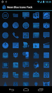 Neon Blue Icons Pack - ADW GO(圖2)-速報App