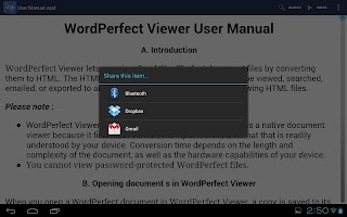 WordPerfect Viewer for Android APK Снимки экрана #3