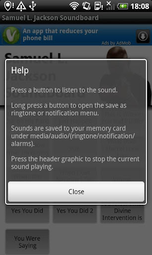 Samuel L Jackson Soundboard Android app Screenshot 3