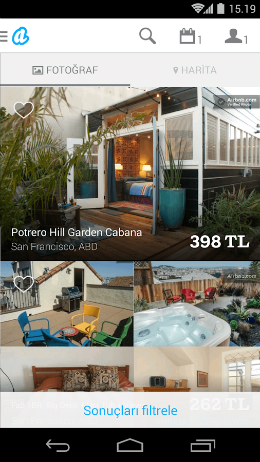 Airbnb google play de android uygulamalar 