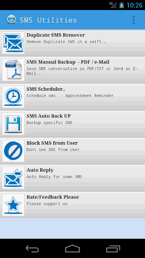 SMS Scheduler and Auto Backup
