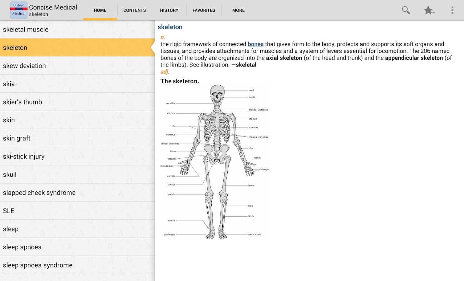 Medical dictionary app