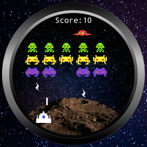 Invaders (Android Wear)- screenshot Invaders (Android Wear)- screenshot