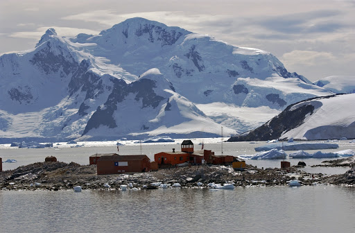 126d2WaterboatPoint - Waterboat Point is a Chilean outpost visited by most cruise vessels. It's home to a huge colony of gentoo penguins.