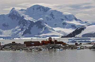 Waterboat Point is a Chilean outpost visited by most cruise vessels. It's home to a huge colony of gentoo penguins.