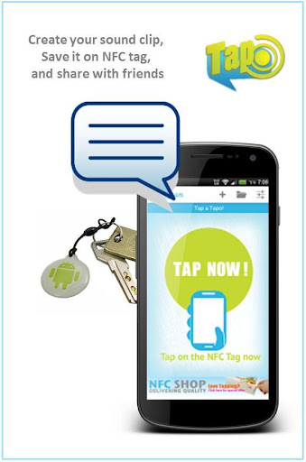 Tapogram Voice on NFC