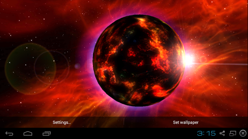 【免費個人化App】Planet Fire 3D Live Wallpaper-APP點子