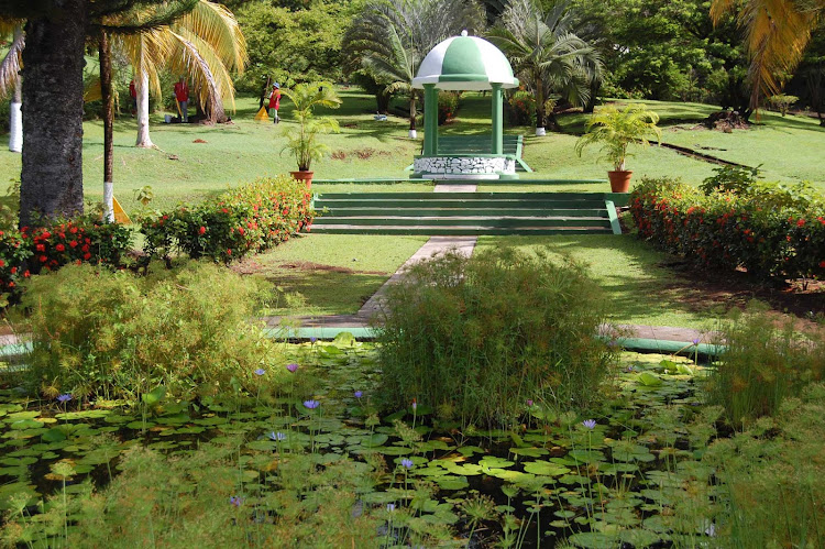 A pagoda in the Botanic Garden on St. Vincent.