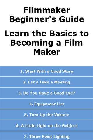 Filmmaker Beginner's Guide