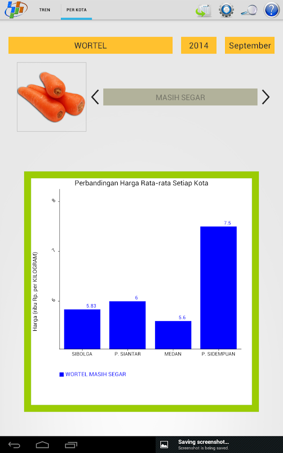   Data Harga – Screenshot 