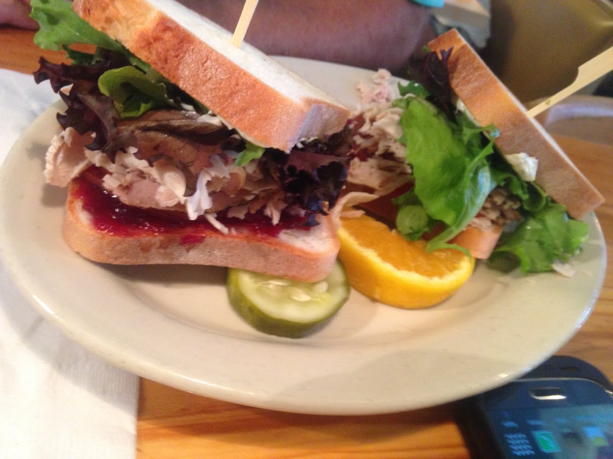 Turkey and jelly! This was amazing...this is considered a full sandwich..