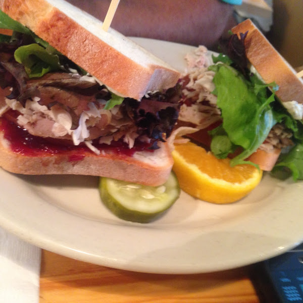 Turkey and jelly! This was amazing...this is considered a full sandwich..