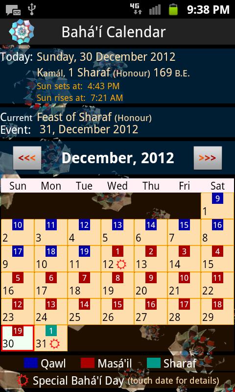 Bahá’í Calendar - Android Apps on Google Play