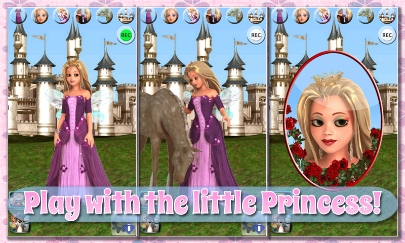 Android application My Little Talking Princess Pro screenshort