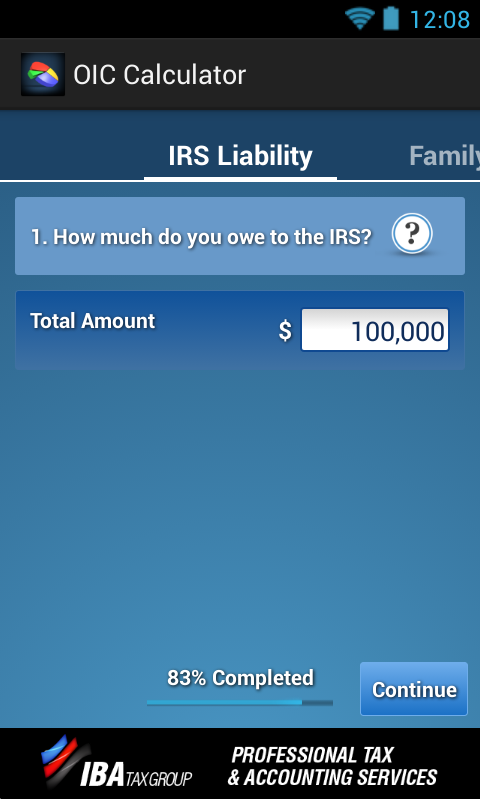 OIC Calculator Screen 2