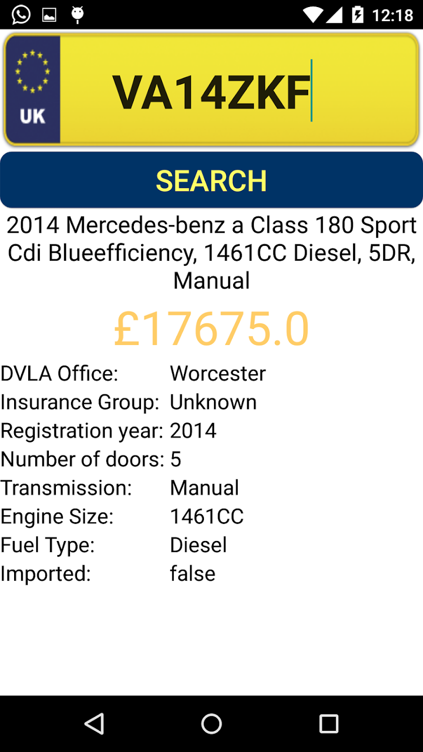 Car Search Screen 1